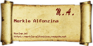 Merkle Alfonzina névjegykártya